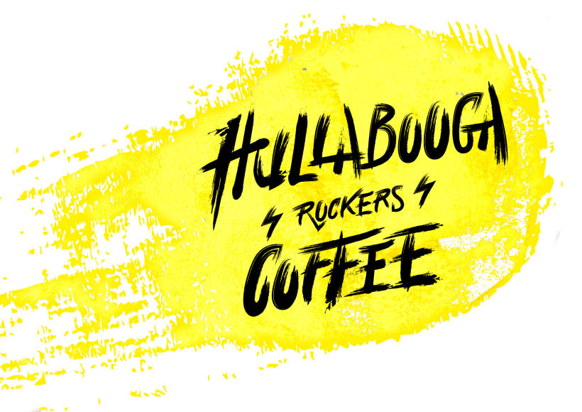 Lettering "Hullabooga Rockers Coffee" 3