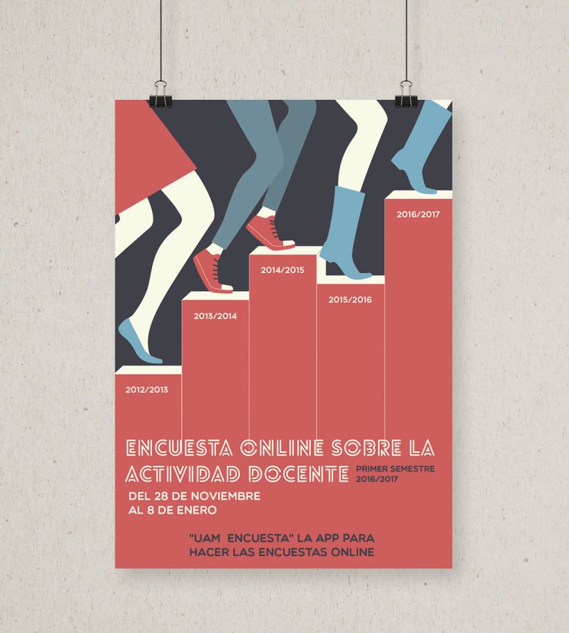Cartel para promocionar la actividad de encuestas online de la Universidad Autónoma de Madrid -1