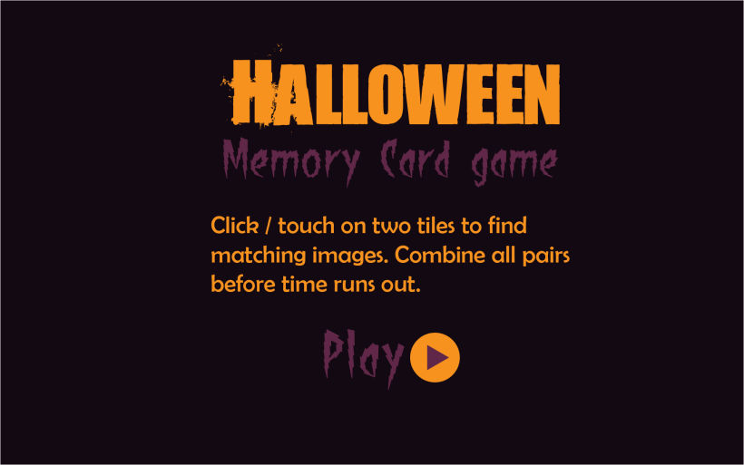 Halloween Memory Card Game 1