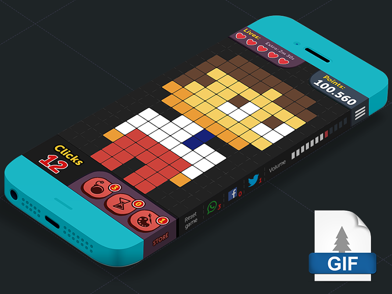 Diseño concepto videojuego "Clear The Colors Puzzle game" -1