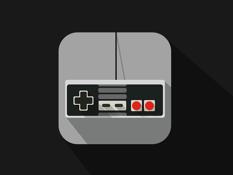 Nintendo controler, flat icon -1