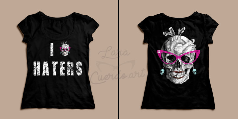 "I HEART haters " :) Print  y camiseta  1