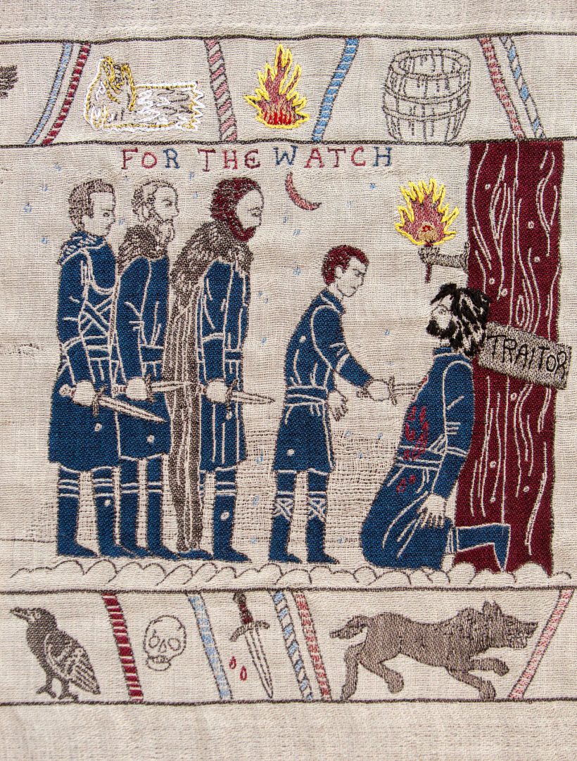 Un tapiz bordado con escenas épicas de Juego de Tronos 8