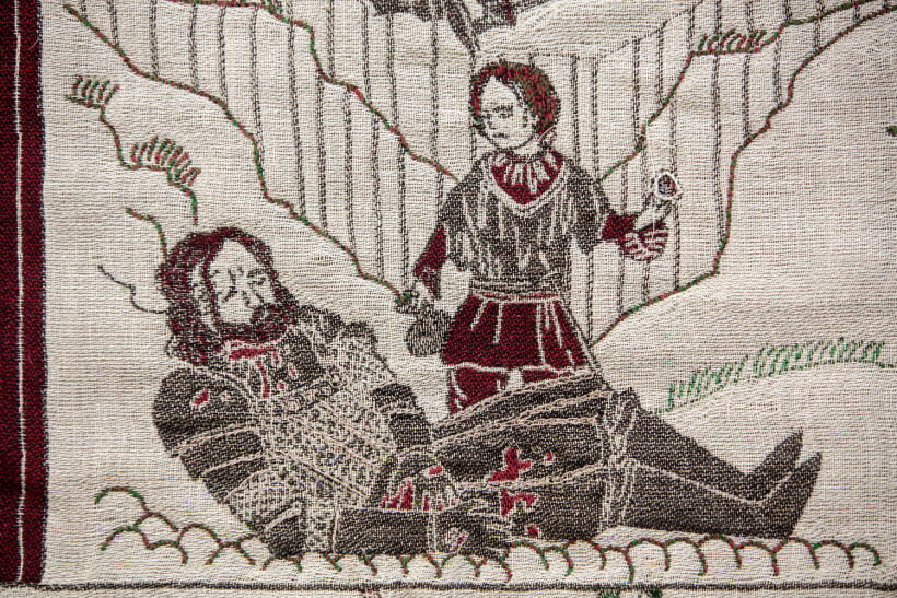 Un tapiz bordado con escenas épicas de Juego de Tronos 12