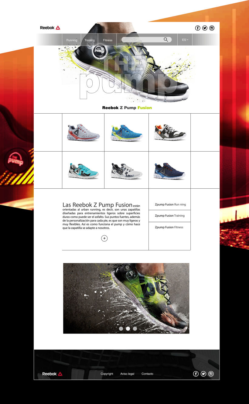 Landing page para marca de calzado deportivo 3