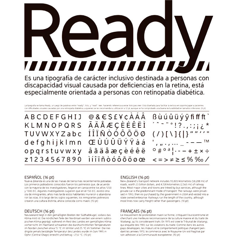 Ready, una tipografía inclusiva y funcional 6