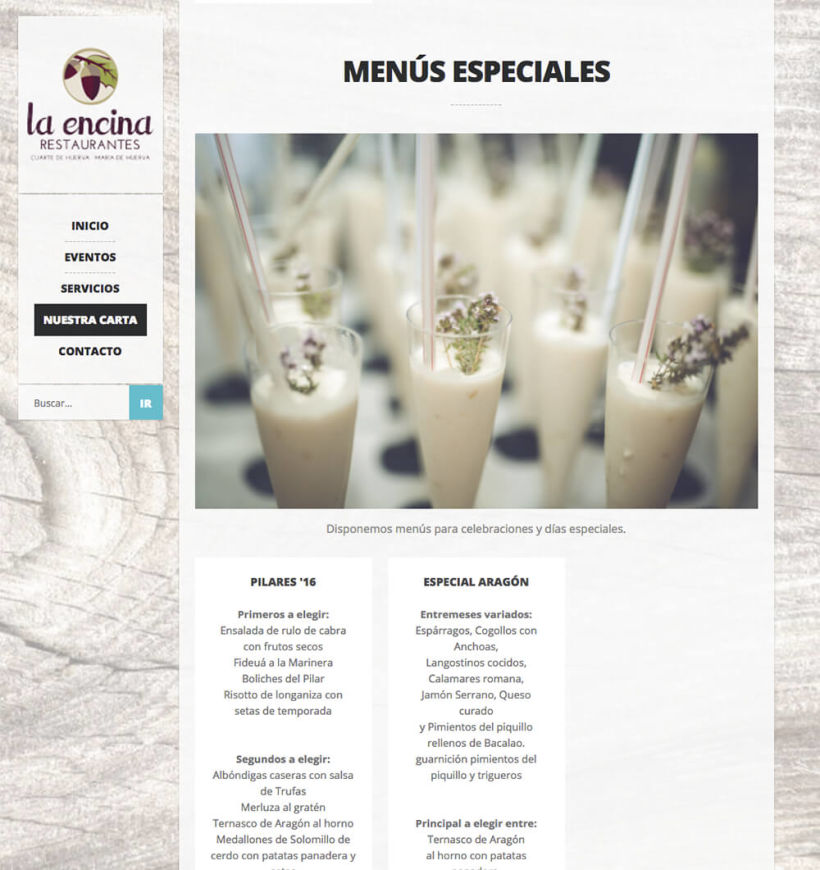 WordPress para La Encina Restaurantes 4