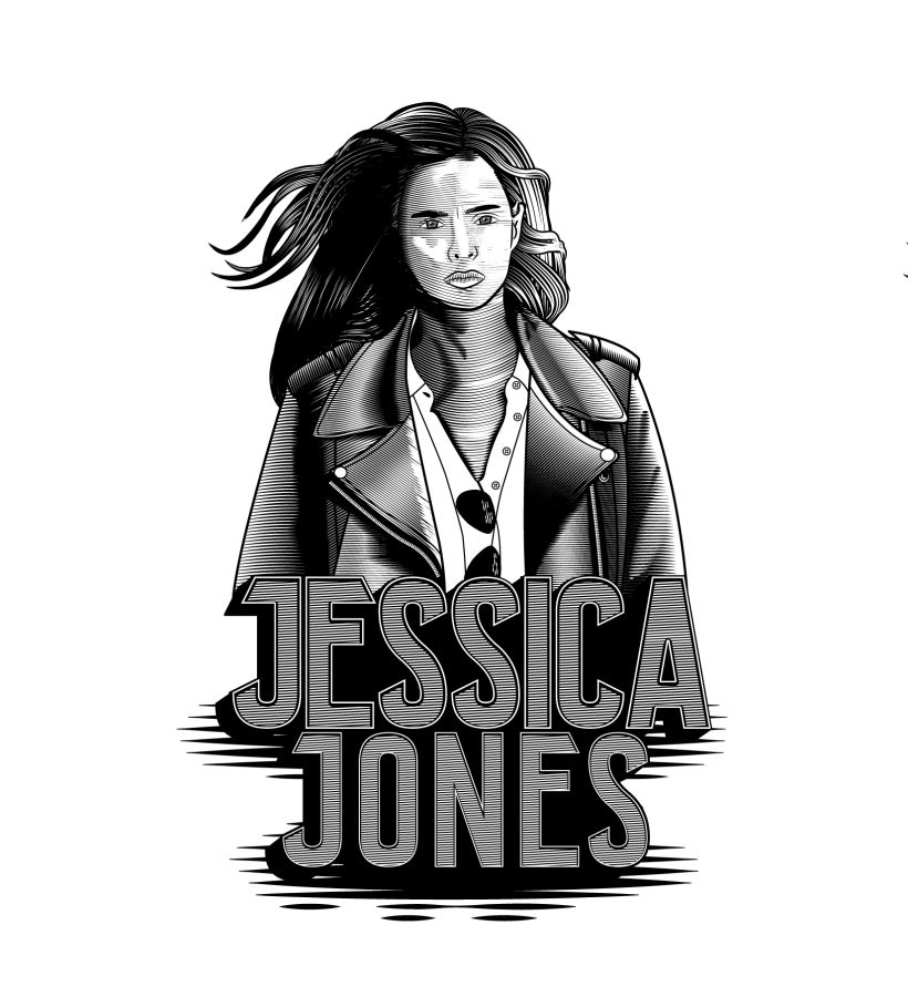 Mi Proyecto del curso: Técnicas de grabado digital - Jessica Jones - Marvel 0