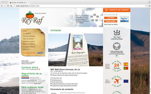 Página Web Corporativa y Tienda Online Rey Raf 3