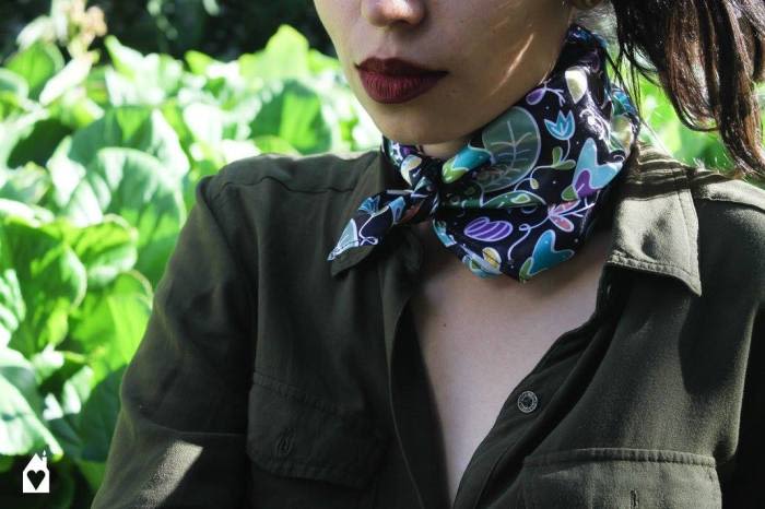 – MADE WITH ♥ – SILK SCARVES - GARDENS 1