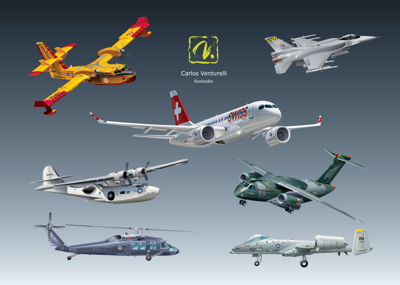 Aviones. Ilustración vectorial. 1