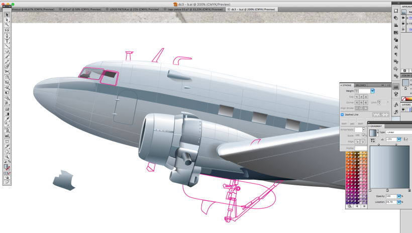 Aviones. Ilustración vectorial. 5