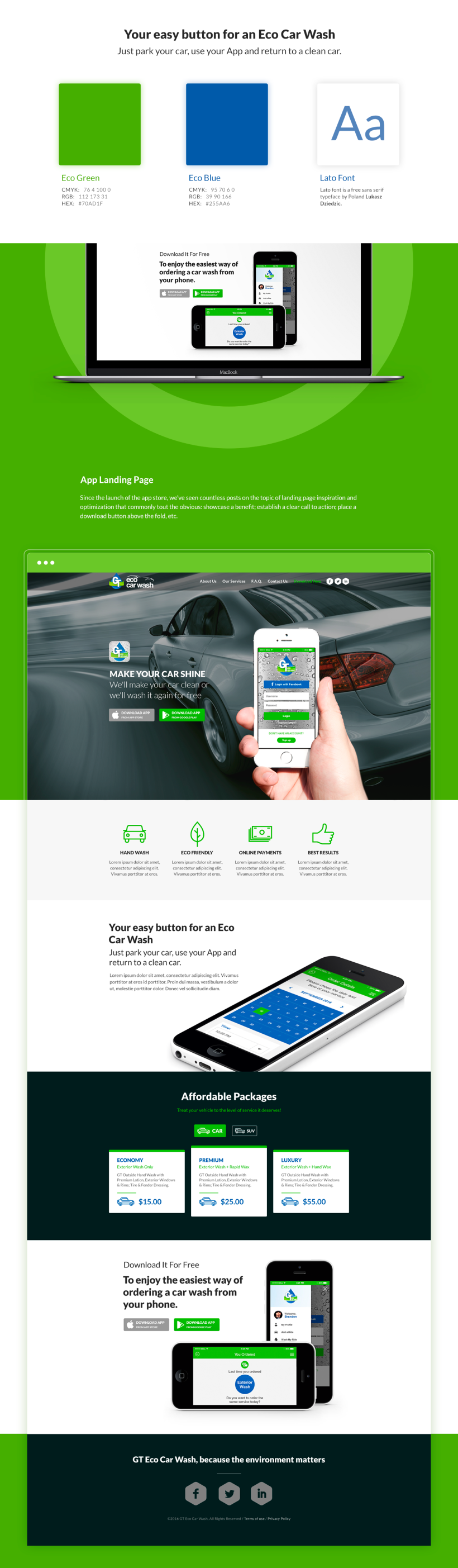 GT Eco Car Wash + UX/UI App + Landing Page 1