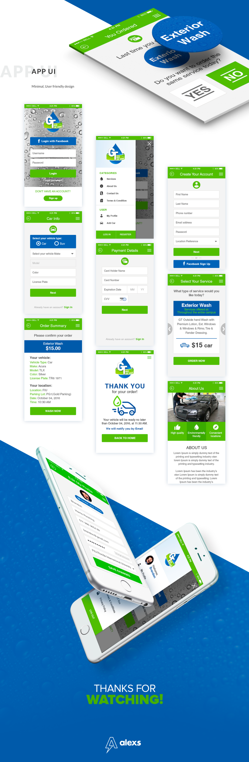 GT Eco Car Wash + UX/UI App + Landing Page 3