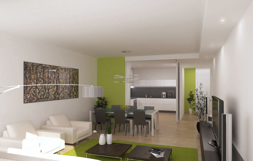 Diagonal Mar residence building, Barcelona. 3D visualization for AIA Arquitectura 2