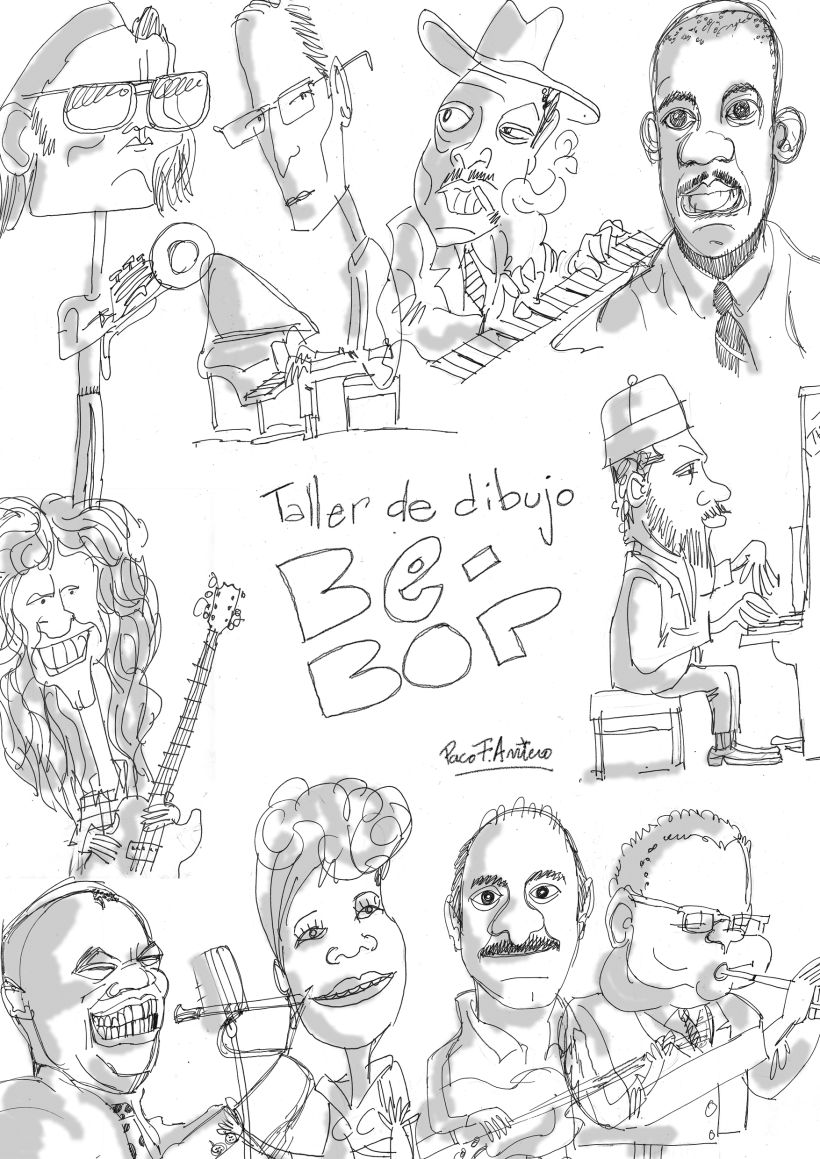 Taller de dibujo BE-BOP para festival de jazz de Toledo 2017 0