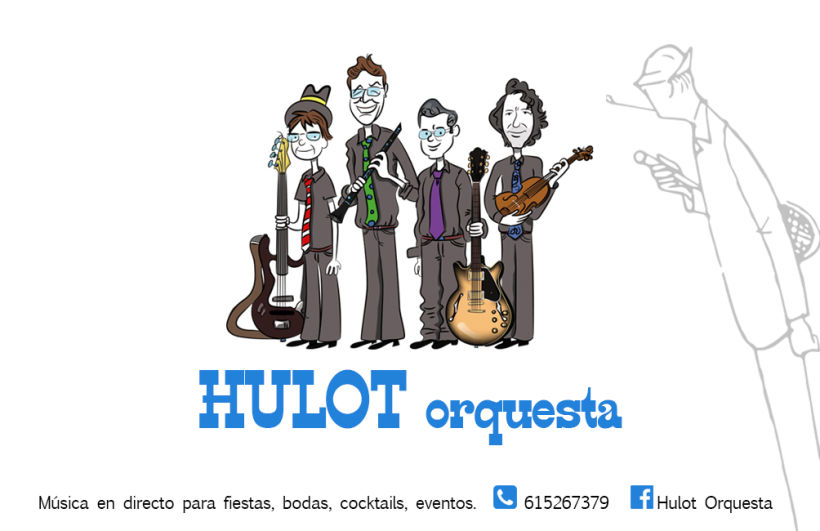 Cartel para grupo musical HULOT orquesta 0