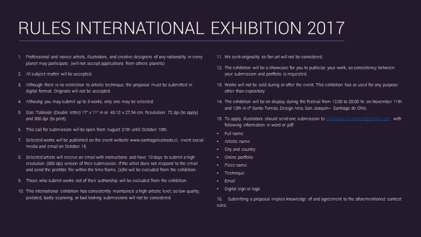 Convocatoria Expo Internacional Festival Santiago Ilustrado 2017 3