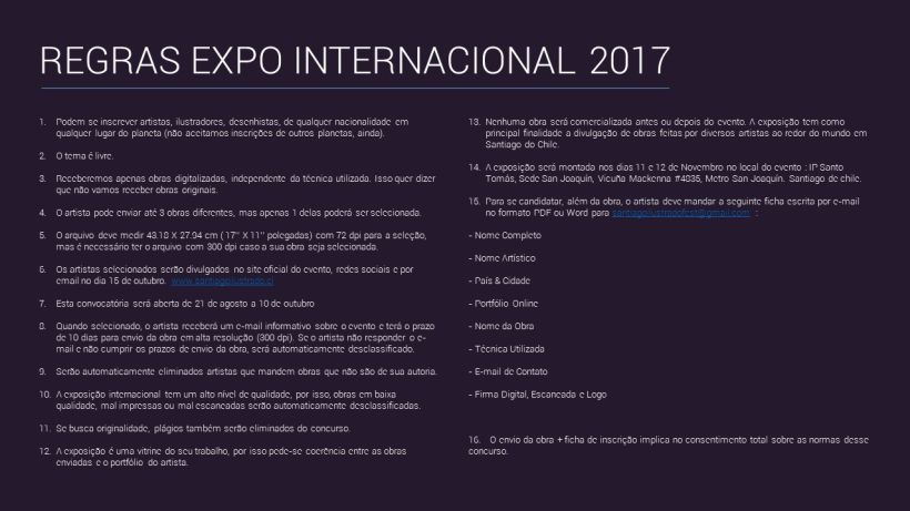 Convocatoria Expo Internacional Festival Santiago Ilustrado 2017 4