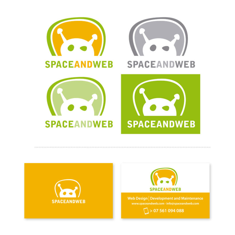 Spaceandweb, Logotipo y Tarjeta de Visita. -1