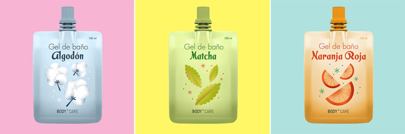 Diseño de packaging para Gel de viaje - colaboración de Bestiola & Malota -1