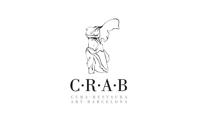 Identidad creada para C·R·A·B, empresa dedicada a la restauración de obras de artevo proyecto -1