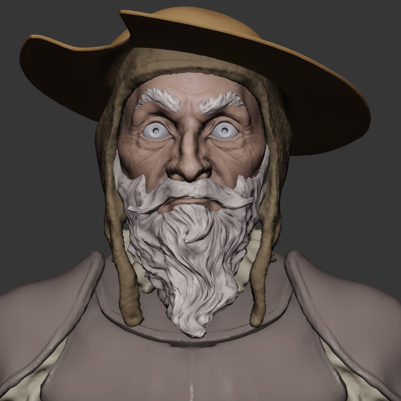 Don Quijote sketch made in blender -1