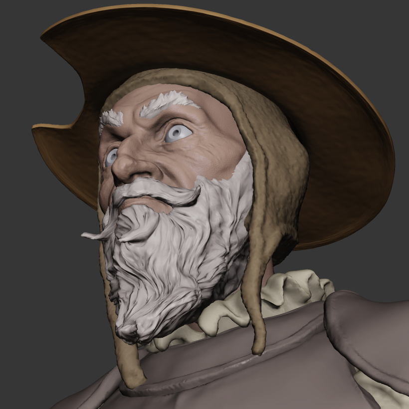 Don Quijote sketch made in blender 2