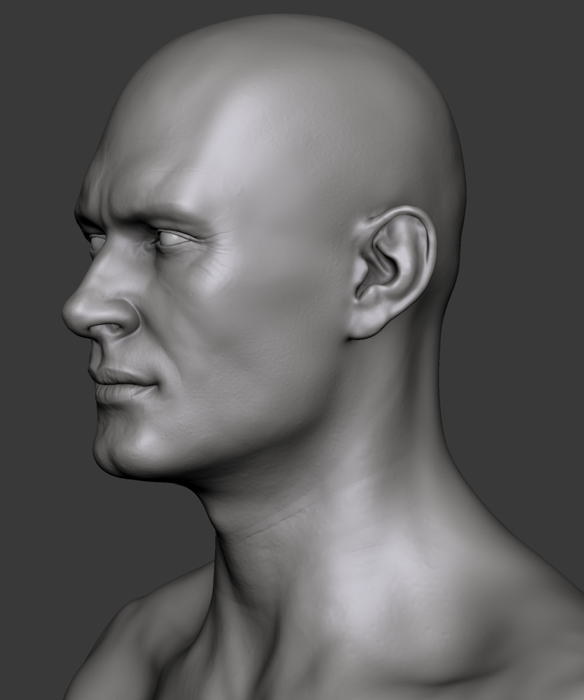 Estudio de una cabeza masculina 4