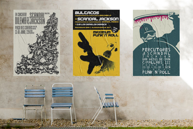 Gig posters para Scandal Jackson, grupo punck-rock 3