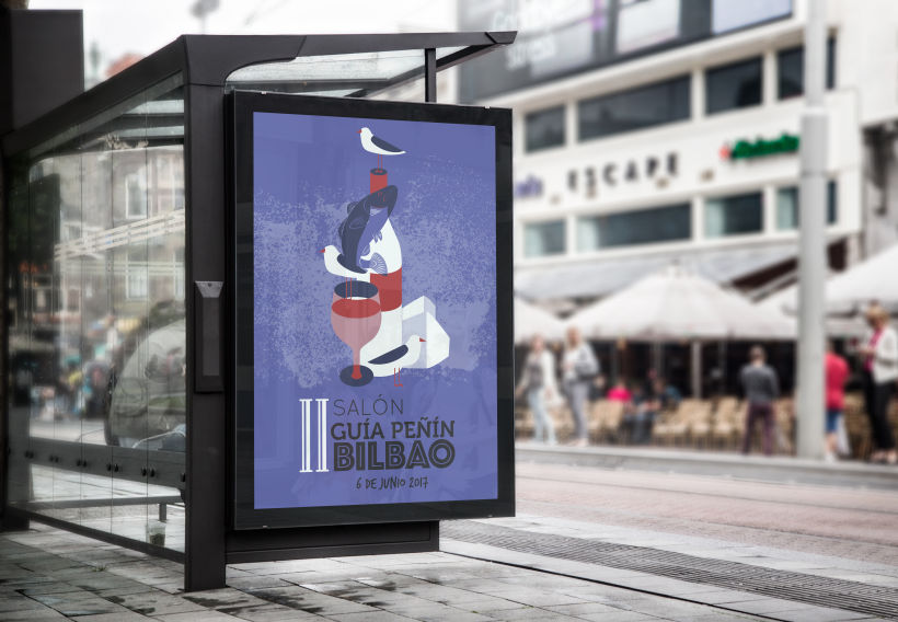 Propuesta de cartel para el II Salón del vino en Bilbao 0