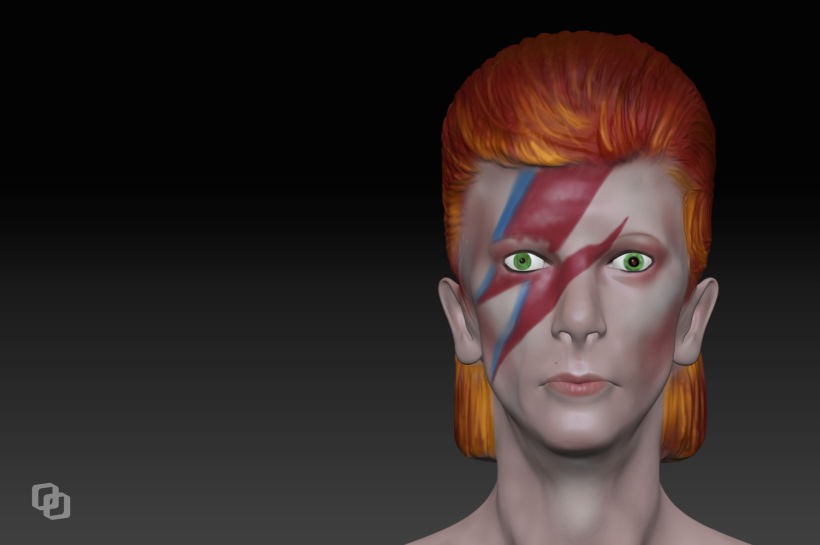 David Bowie & David Lynch - Mi Proyecto del curso: Modelado realista con ZBrush 1