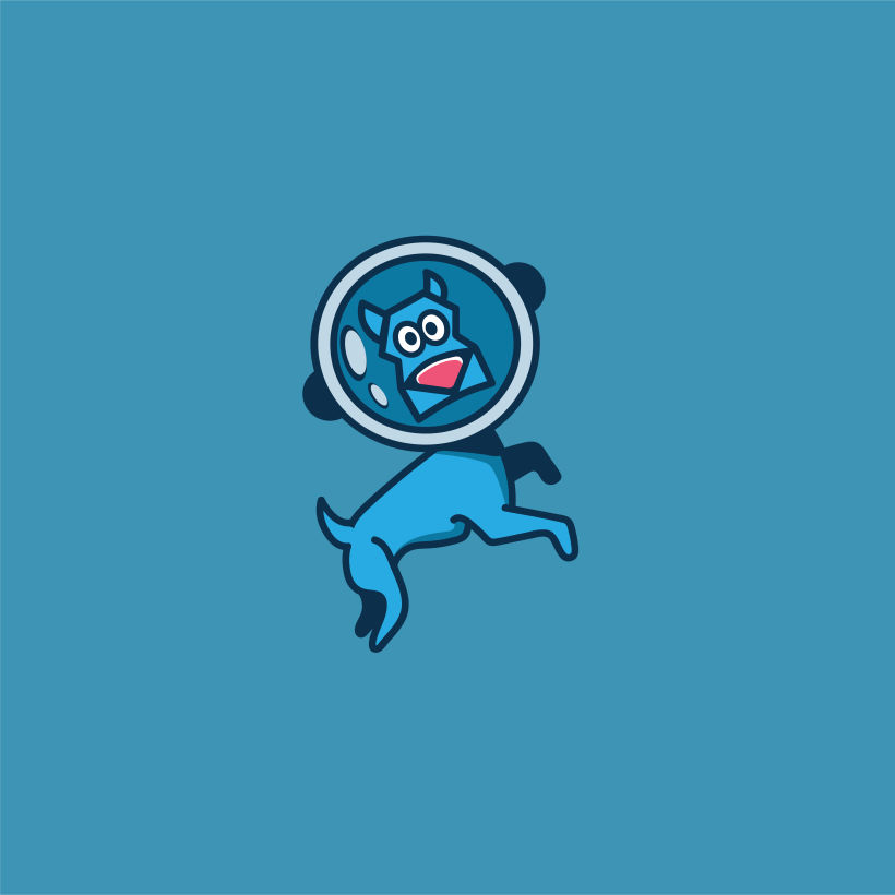 Space Dog | logo | ilustración  -1