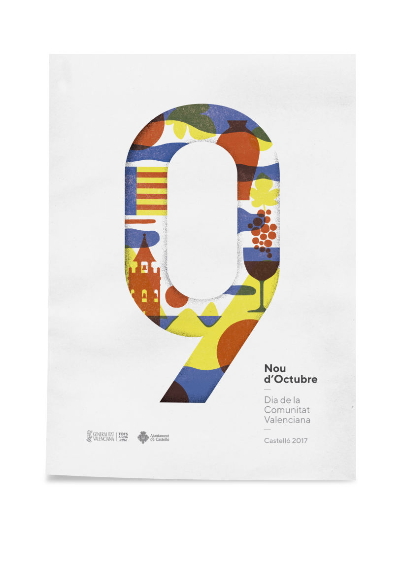 Diseño de los 4 carteles que conmemoran el 9 d'Octubre por Bestiola & Malota: Generalitat y variaciones para las 3 provincias. Esperamos que os gusten. <3 0