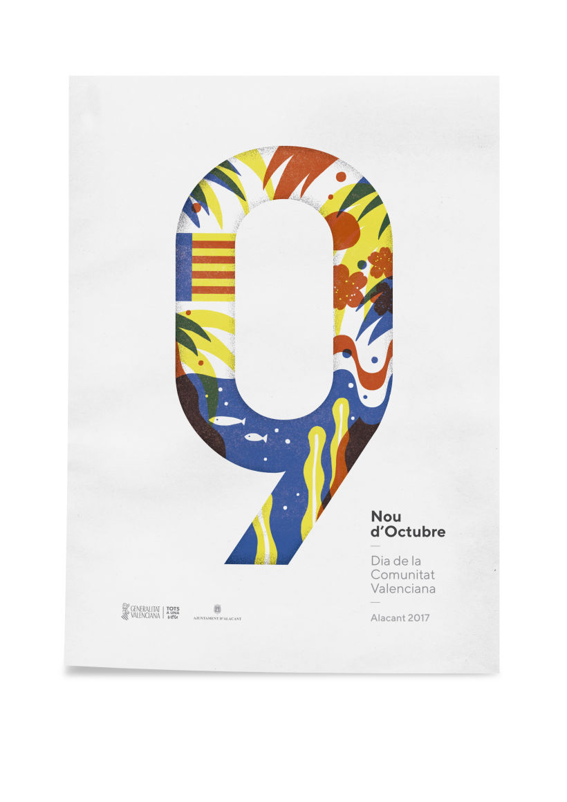 Diseño de los 4 carteles que conmemoran el 9 d'Octubre por Bestiola & Malota: Generalitat y variaciones para las 3 provincias. Esperamos que os gusten. <3 2