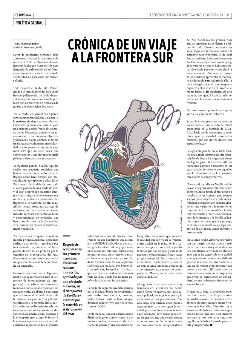 Frontera Sur - ilustración editorial para El Topo #24 0