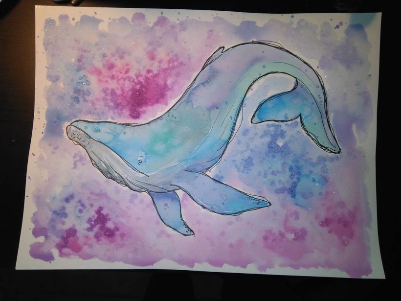 Watercolor Whale 0