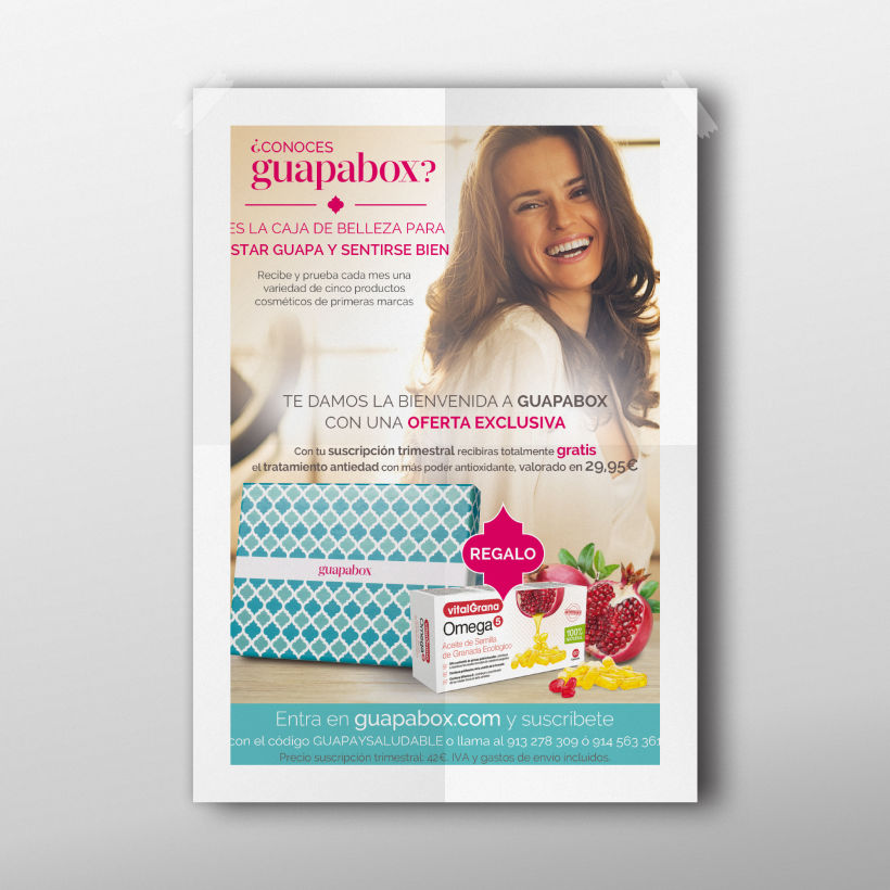 Página publicitaria de Guapabox para la revista 'Gente saludable' 0