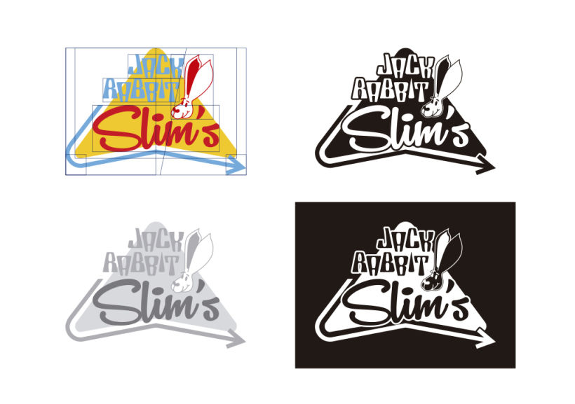 Mi Proyecto del curso: Tipografía y Branding: Diseño de un logotipo icónico Jack Rabbit Slim's 3