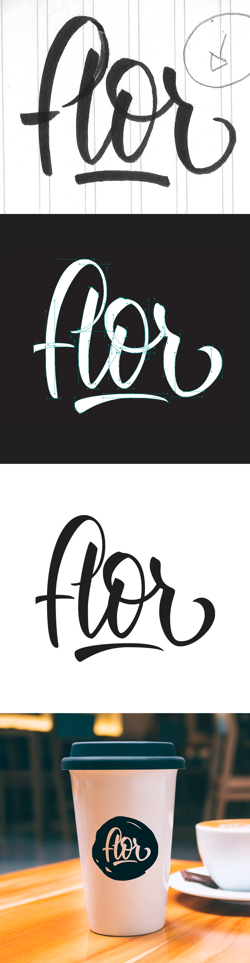 Proyecto de logotipo caligráfico: Flor 0