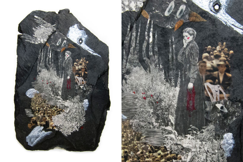 Asteroides. Collage en piedra. 0