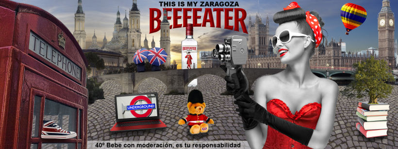Cartel publicitario Beefeater -1