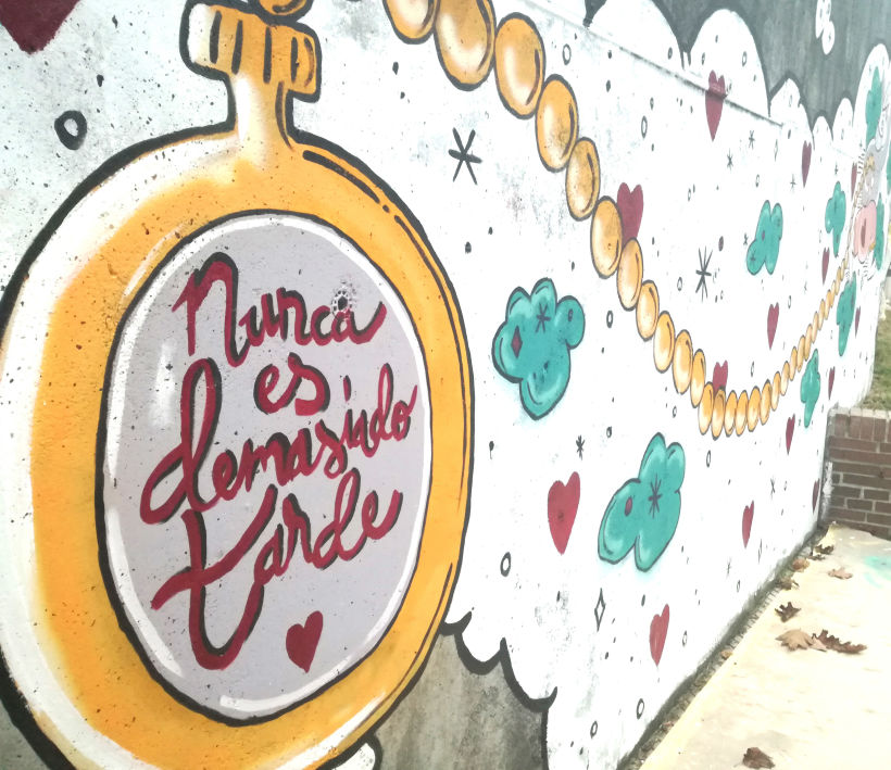 Mural "Nunca es demasiado tarde" para Parees Fest Oviedo 4