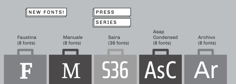 Press Series, las tipografías libres de Omnibus-Type 5