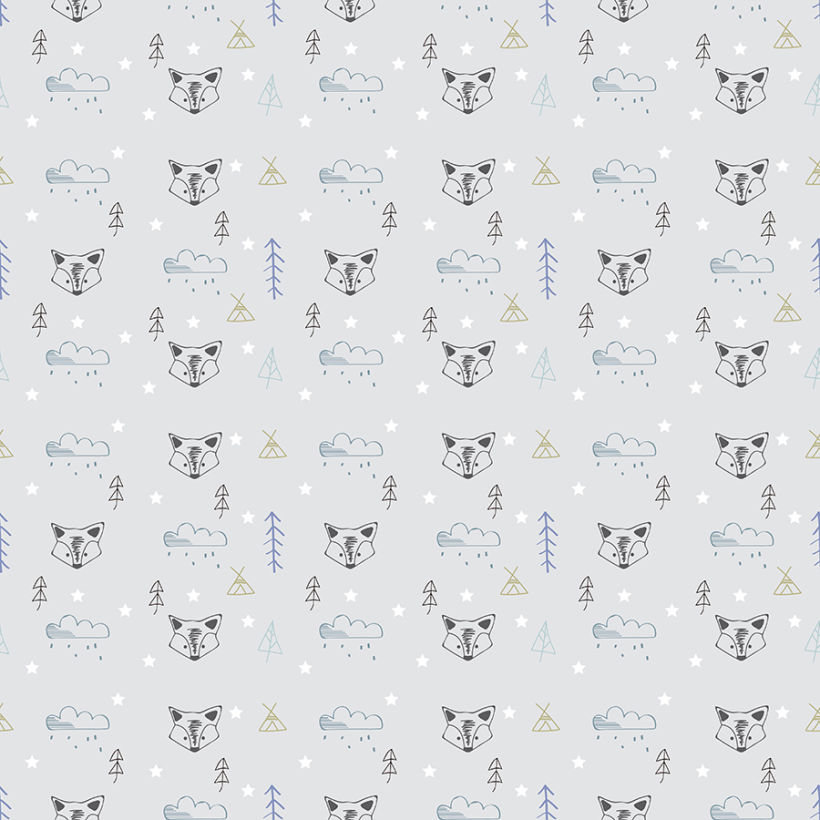 Pattern textil estilo nórdico. Mi Proyecto del curso: Motivos para repetir -1