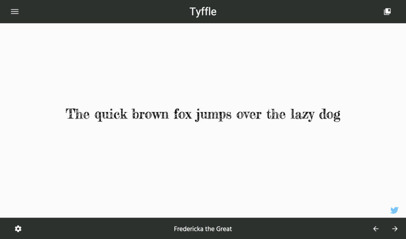 Tyffle, un sencillo selector de tipografías 3