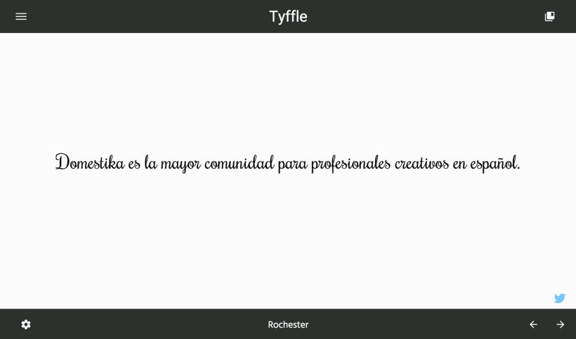 Tyffle, un sencillo selector de tipografías 6