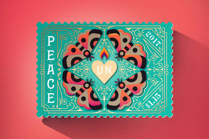 Sellos de diseño en favor de la Paz mundial 6