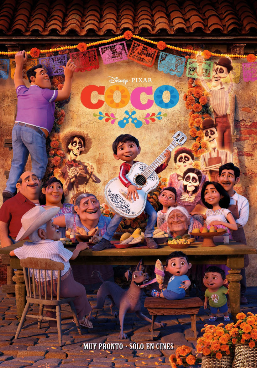 Coco, película de animación de Pixar que habla del Día de Muertos en México.