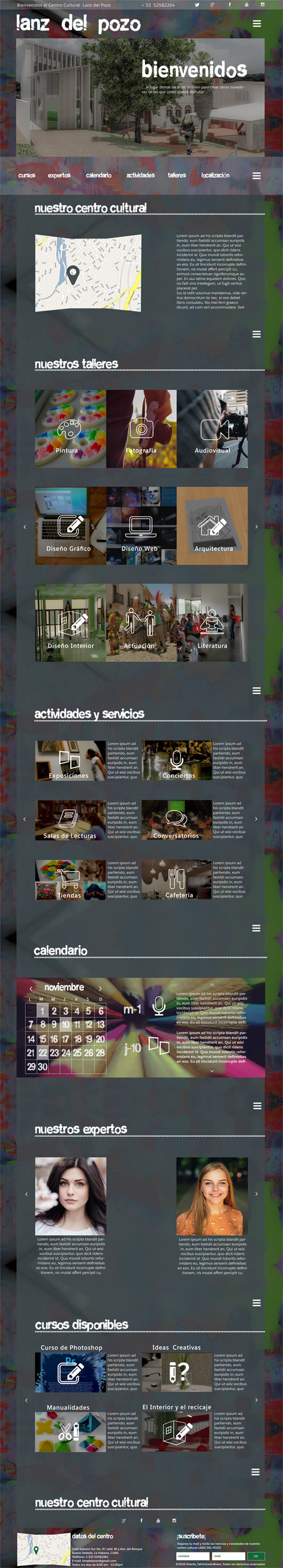Diseño web para centro cultural Lanz del Pozo -1